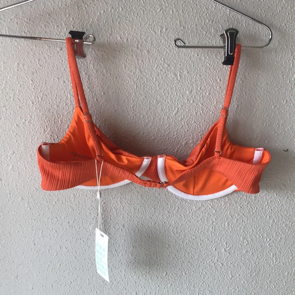 Frankie's Bikinis Pam Top Marigold Plisse Large